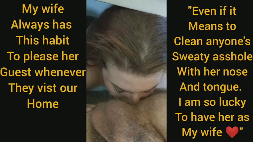 Ass Eating Cheating Housewife Rimjob Slave Sniffing Wife gif