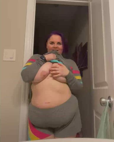 BBW Big Ass Big Tits Chubby Jiggling Thick gif