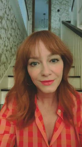 christina hendricks huge tits redhead gif