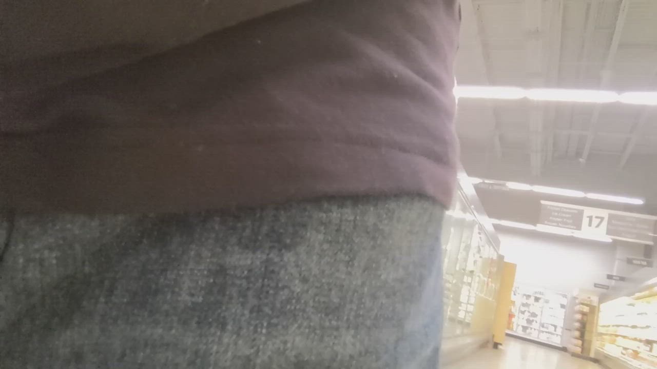Should I keep [M]y cock out at the end of the aisle too?
