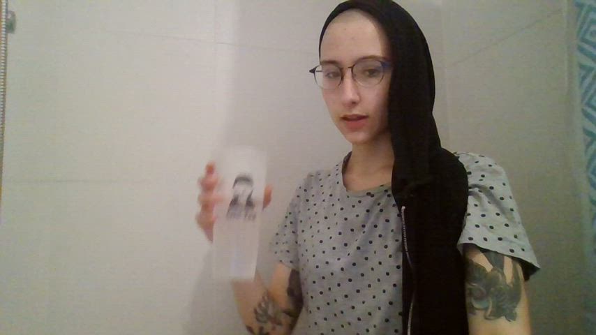 Clothed Glasses Shower Wet gif