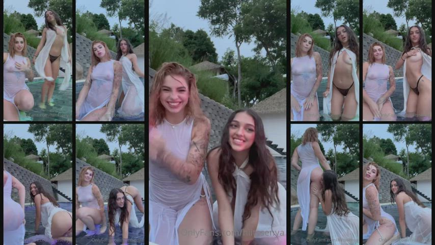 cute girls natural petite topless gif