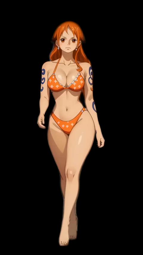 animation anime big tits bikini ecchi hentai micro bikini tiny waist animated-sex