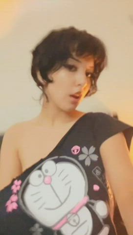 Areolas Big Tits Nipple Piercing Nipslip Perky Pierced Piercing TikTok Tits gif