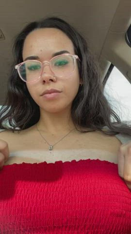 In the parking lot