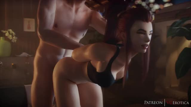 3D, Animated, Autodesk_Maya, Brigitte_Lindholm, Overwatch, Sound, VG_Erotica