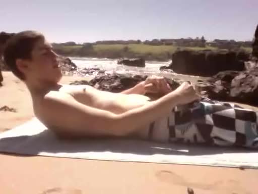 Jerking off by the water