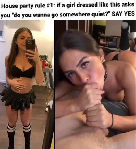 Always say yes to the hot girl at the party