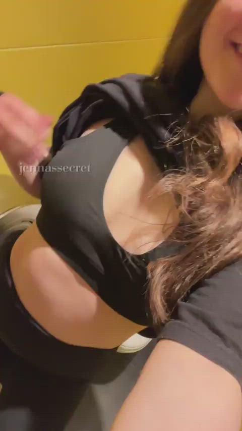 boobs gym strip gif
