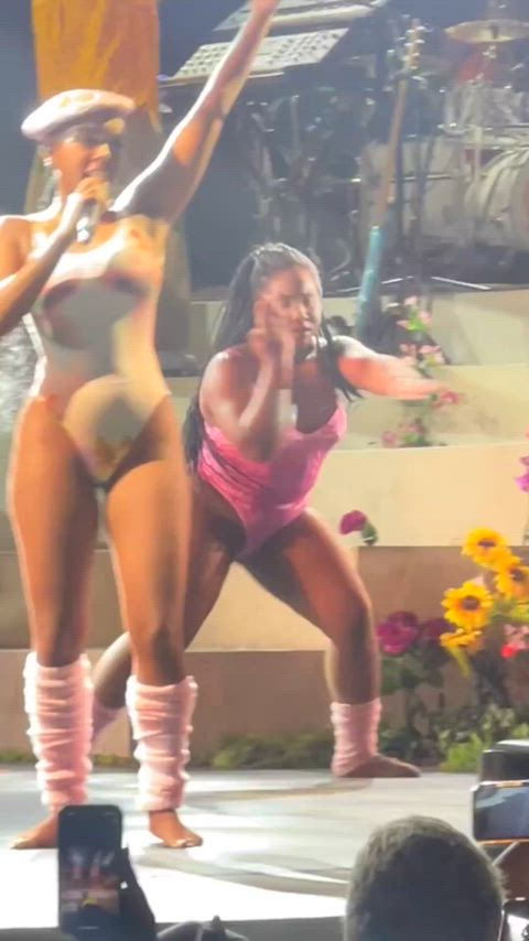 celebrity flashing nipple gif