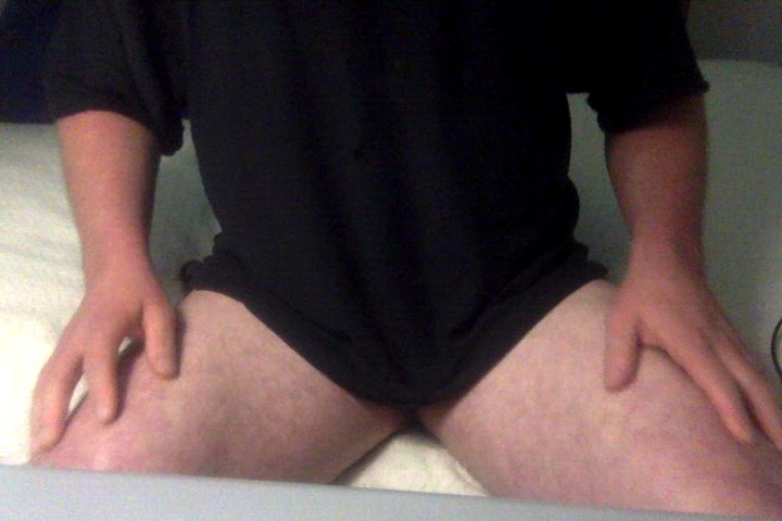 Putting panties on over small penis for first time 