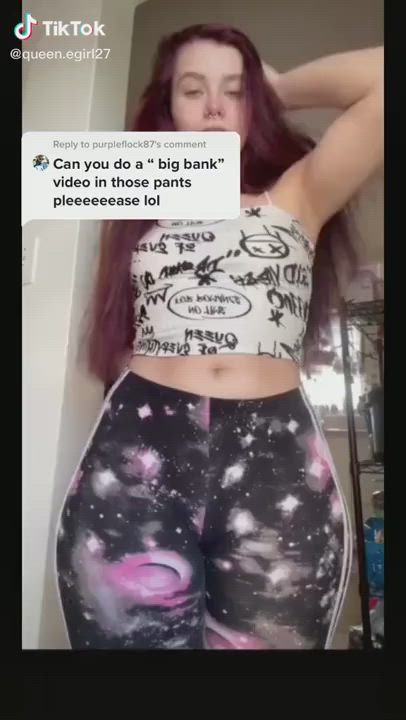 Ass Big Ass Cute Dancing Long Hair Redhead Small Tits Smile Tease Teasing Teen Tights