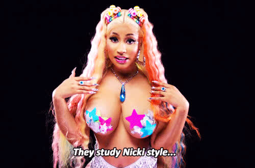 Big Tits Celebrity Ebony Nicki Minaj gif