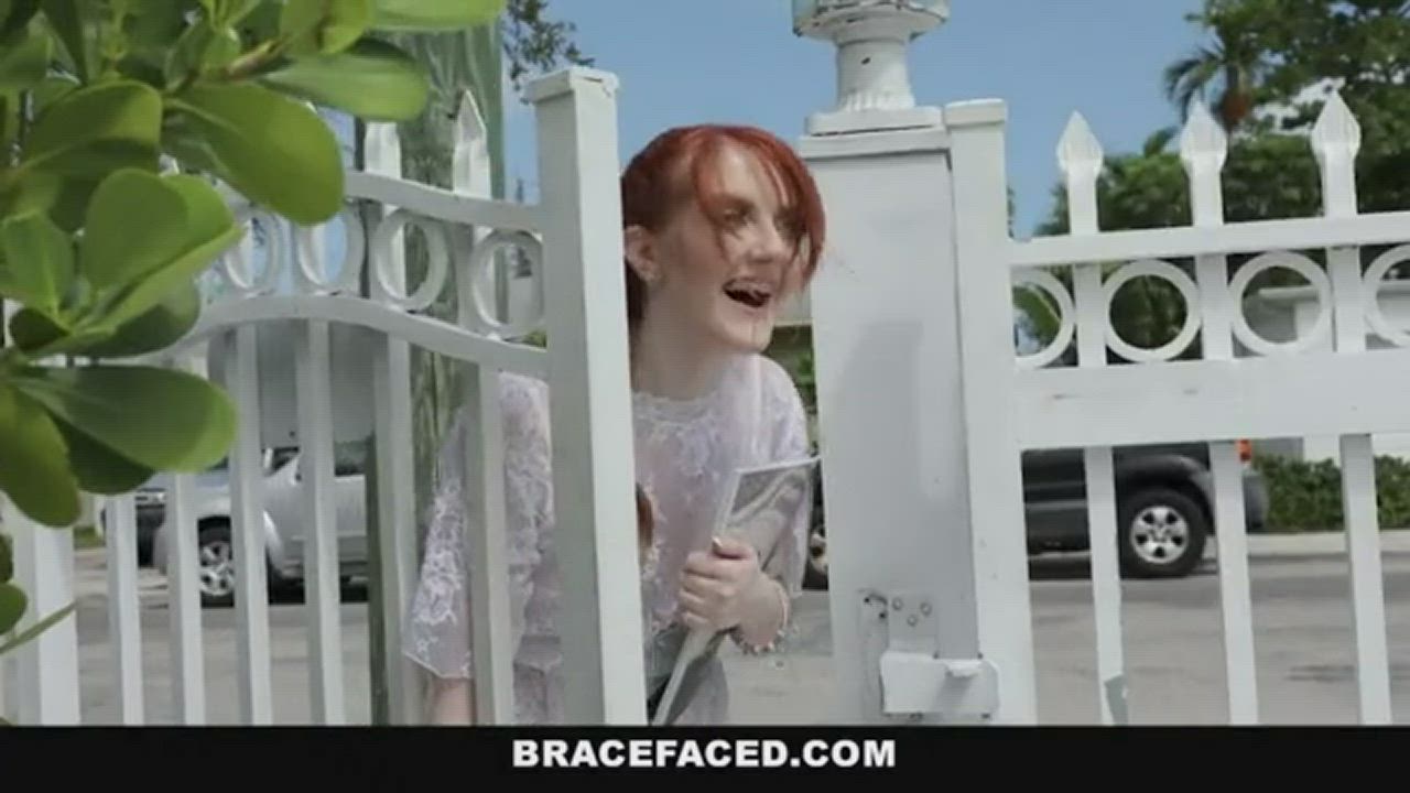 Horny Ginger Teen Seduces Her Neighbour with Her Pussy