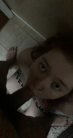 Deepthroat Gagging Sucking gif