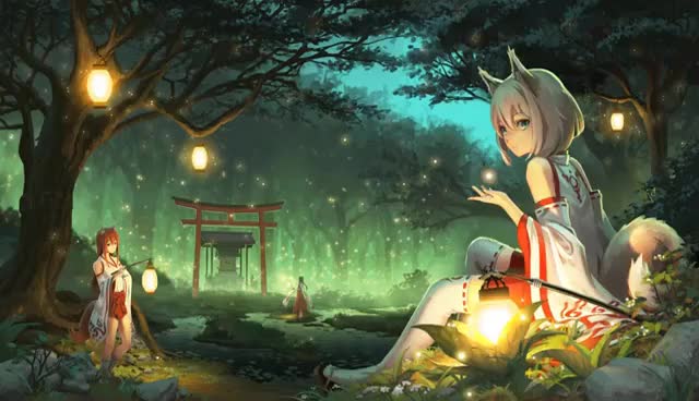 Miko Fox (Animated) - Wallpaper Engine