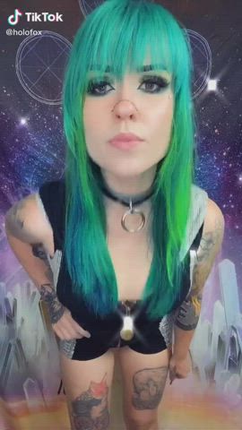 Ahegao Pierced TikTok Tongue Fetish Tribute gif