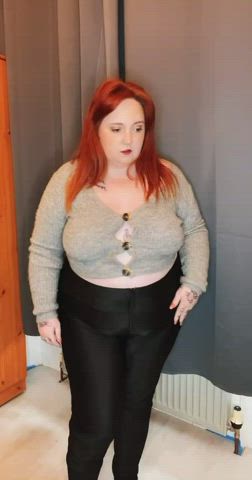 busty pawg redhead scottish tease tiktok gif