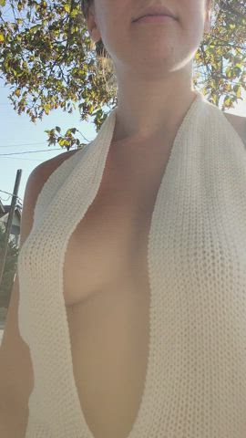 Oh is my nipple out... oops [F]