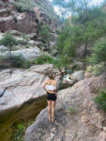 Flashing my CuteLittleButt on my hike to the river today