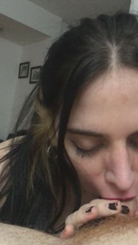 amateur bwc blowjob deepthroat homemade real couple white girl gif