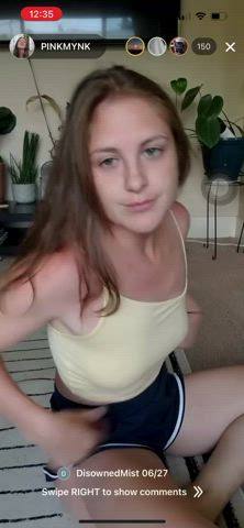 Accidental Pussy Pussy Lips Tease White Girl gif