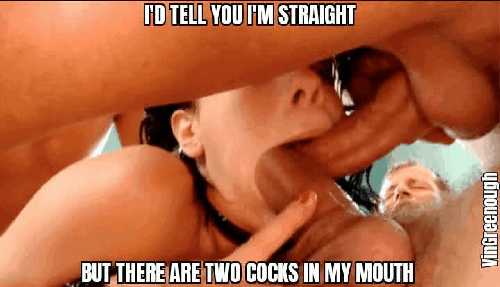 Blowbang Cock Worship Sissy gif