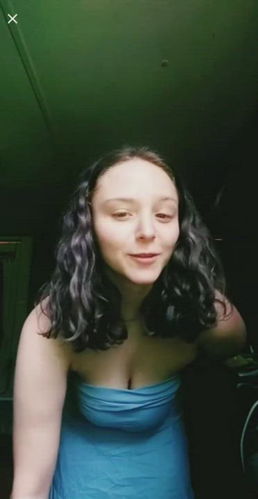 trying to cover boobs, ends up exposing pussy instead