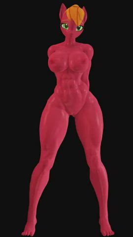 animation cartoon dancing loop muscular girl sfm tease teasing gif