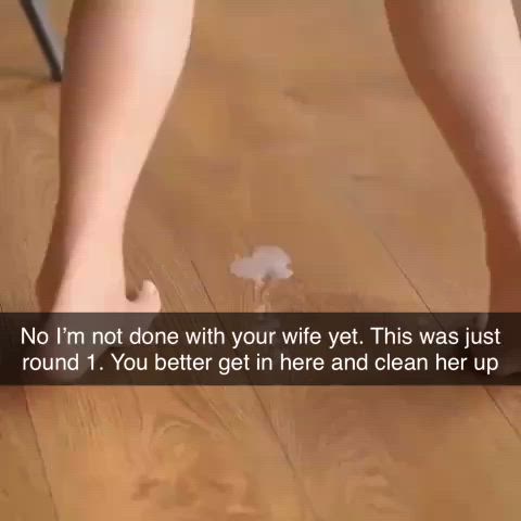 She needs to be nice and clean before taking another thick creampie