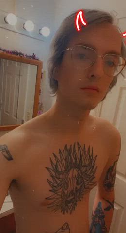 alt bwc big dick cock cock worship male masturbation solo tattoo teen gif