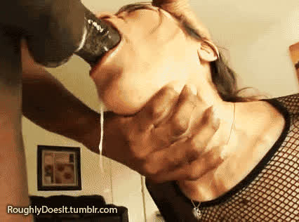 Amber Rayne BBC Deepthroat Face Fuck Gag Reflex Throat Throat Fuck gif
