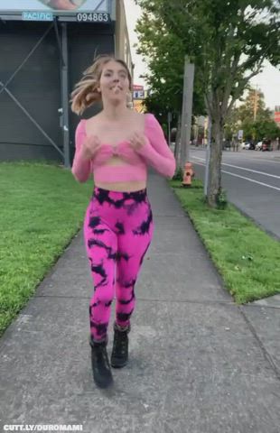 Amateur Boobs Flashing Funny Porn Public Tits gif