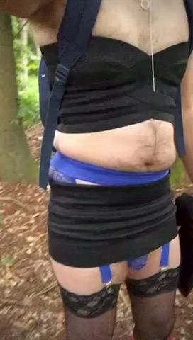 When you are dared to walk in public like this with the promise of being fucked after.