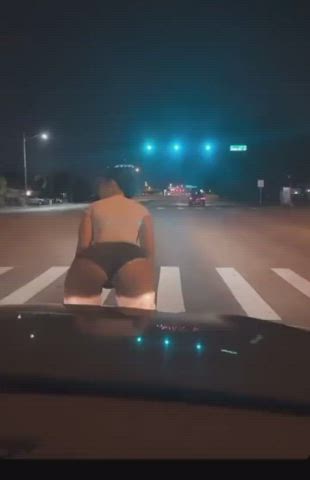 ass booty ebony public twerking gif