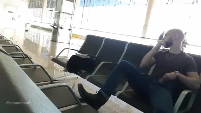 Imagine finding him at the airport.