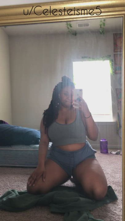 thick thighs and a titty drop all in one :)