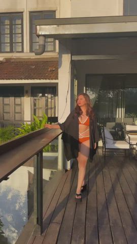 Sanaya Pithawala - Orange bikini
