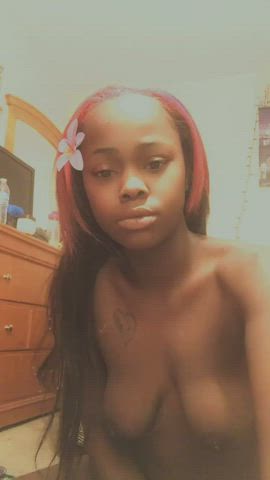 ebony saggy tits slut gif
