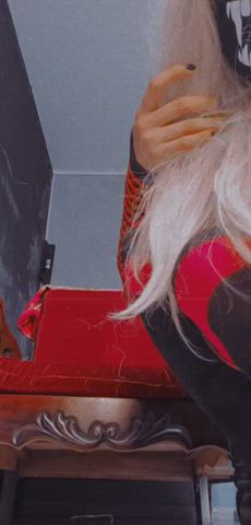 boots femboy femdom gif