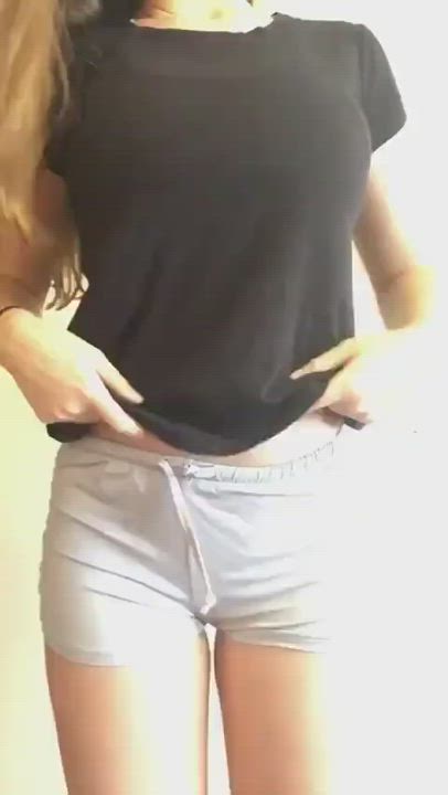 Bouncing Tits Flashing Natural Tits Titty Fuck gif