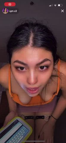 I got like 20 minutes straight of her going like this, dm if you need that