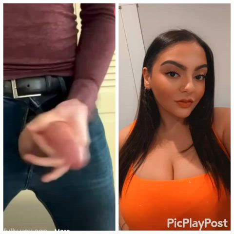 arab babecock big tits busty cumshot egyptian jerk off milf tribbing tribute gif