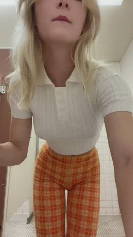 Blonde Pokies See Through Clothing Sheer Clothes Teen TikTok gif