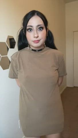 Big Tits Brunette NSFW gif
