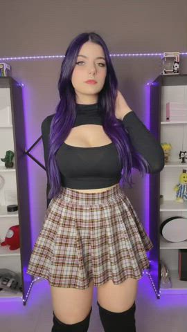 Bouncing Tits TikTok White Girl gif