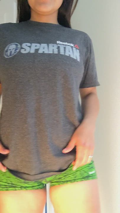 a titty drop before my workout