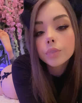 ass babe big ass booty cute drooling pawg thick tongue fetish gif