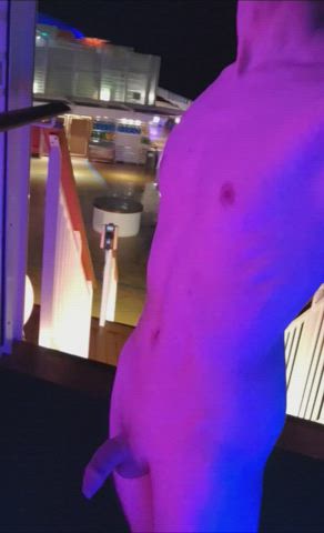 Went back to the nude area at night to film myself. But why do you need a designated