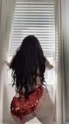 Giving the neighbors a show. Maybe one will cum fuck me.